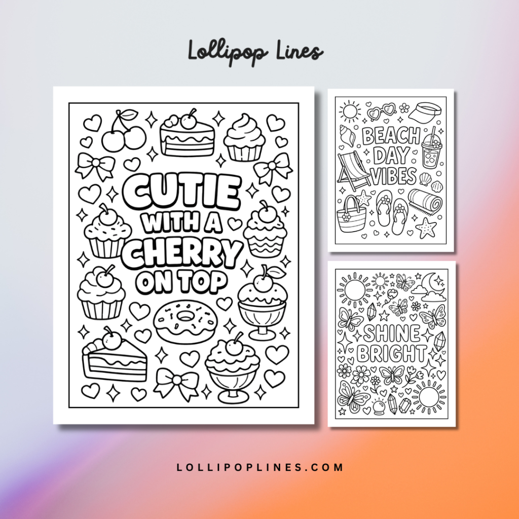 Sweet & Summer Vibes Coloring Pack