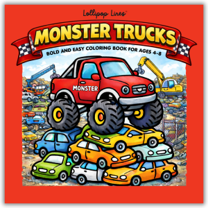 monster trucks coloring book-1